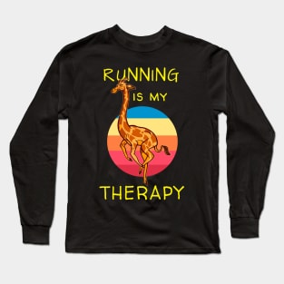 Running is My Therapy Long Sleeve T-Shirt